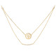 Golden Tree of Life double chain Necklace in silver by Elsa Lee Paris