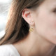 Boucles d'oreilles Arbre de Vie pendantes dorée sur Argent par Elsa Lee Paris 