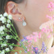 Boucles d'oreilles Elsa Lee Paris, collection tradition, en argent style créoles avec oxydes de Zirconium sertis clos