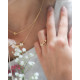 Golden Laurel Leaf ring in gilded 925 silver by Elsa Lee Paris - An elegant design of laurel crown on a golden ring 
