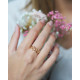 Golden Laurel leaf ring in gilded silver with its sophisticated and minimalist design by Elsa Lee Paris 