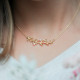 Gilded silver golden laurel leaves necklace by Elsa Lee Paris 