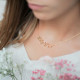 Gilded silver golden laurel leaves necklace by Elsa Lee Paris 