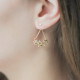 Golden Laurel Leaf earrings by Elsa Lee Paris in 925 silver and gently gilded 