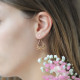 Golden Laurel Leaf earrings by Elsa Lee Paris in 925 silver and gently gilded 