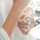 Rhodium silver bracelet and shiny cubics zirconia, Forever collection