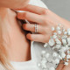 Bague Capucine doubles rangs de la collection Tradition Elsa Lee Paris, en argent massif et Zirconiums 