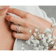 Bague Capucine doubles rangs de la collection Tradition Elsa Lee Paris, en argent massif et Zirconiums 