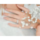 Elsa Lee Paris women's fine 925 silver wedding ring with close set Cubic Zirconia