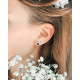 Sapphire Blue studs earrings with its entourage traditional design sapphire blue earrings in silver 925