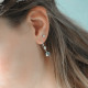Boucles d'oreilles argent perles grises
