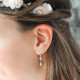 Boucles d'oreilles argent perles grises