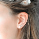 Elsa Lee Paris sterling silver earrings, from Pearls collection, two white pearls of 6mm