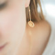 Drop Tree of Life earrings in golden silver by Elsa Lee Paris 