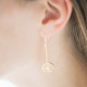 Drop Tree of Life earrings in golden silver by Elsa Lee Paris 