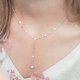 Collier pendant perles blanches romantiques en argent 925 de la collection Pureté