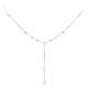 Collier pendant perles blanches romantiques en argent 925 de la collection Pureté