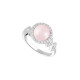 Bague perle rose et losanges en argent 925 par Elsa Lee