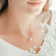 925 silver necklace with round cut pendant from the Timeless tradition collection of silver jewellery by Elsa Lee Paris 