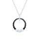 Coller noir et blanc cercle rond en argent 925 par Elsa Lee Paris 