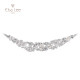 Elsa Lee Paris fine 925 sterling silver rigid necklace - different sizes of clear Cubic Zirconia 