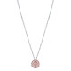 Collier Elsa Lee Paris, collection Memory en argent massif, deux perles blanches 6mm et socle rhodié rose