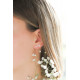 Elsa Lee Paris - Rhodium coated silver sterling earrings infinity shape, 20 cubics of zirconia 1mm 0,20ct