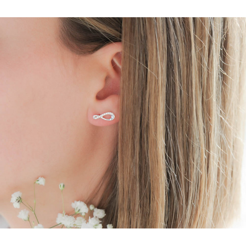 Te Amo Infinity Sign Pink Crystal Clip On Earrings - Walmart.com