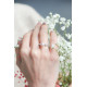 Bague en argent perle rose et design torsadé La Vie en Rose