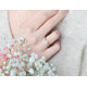 Bague en argent perle rose et design torsadé La Vie en Rose