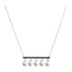 Collier Elsa Lee Paris, collection Perles Black & White avec ligne horizontale d'oxydes de Zirconium noirs et perles blanches