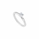 Solitaire Ring in silver by Elsa Lee Paris. A fine and discreet solitaire ring.