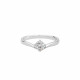 Silver Solitaire Ring V shape by Elsa Lee Paris - Tradition jewellery collection 