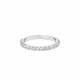 Half circle silver wedding ring with 21 cubics zirconia by Elsa Lee Paris 