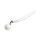 Elsa Lee Paris sterling silver necklace with 3 black Cubic Zirconia and 1 white pearl