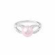 Pink pearl silver ring - contemporary design by Elsa Lee Paris 