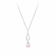 Pink Pearl Necklace tradition in silver by Elsa Lee Paris - Collection La Vie en rose