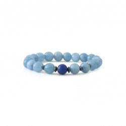 Aquamarine and Lapis Lazuli Bracelet with its unique shades of blue by Elsa Lee Paris 