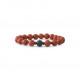 Bracelet Jaspe Rouge et Obsidienne. Bracelet Feng Shui et protecteur rouge et noir