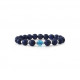 Bracelet Lapis Lazuli et topaz bleu. Bracelet lithothérapie design chacka oeil