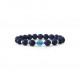 lapis lazuli bracelet and its central blue topaz. Design lithotherapy bracelets