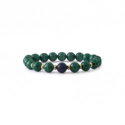 Bracelet Malachite et Lapis Lazuli. Bracelet Feng Shui et de protection vert et bleu