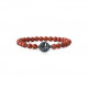 Red jasper and Hematite Tree of life bracelet by ELSA LEE PARIS. Design lithotherapy bracelet 