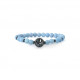 Bracelet Aigue-Marine & arbre de vie en hématite. Bracelet Feng Shui et de protection bleu par Elsa Lee Paris