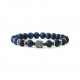 Bracelet Lapis Lazuli Bouddha protecteur par Elsa Lee Paris. Bracelet Feng Shui bleu chakra oeil