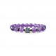 amethyst bracelet with hematite buddha by Elsa Lee - Purple protection bracelet amethyst