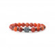 Bracelet Cornaline et Bouddha par ELSA LEE PARIS. Bracelet Chakra sacré et protecteur rouge