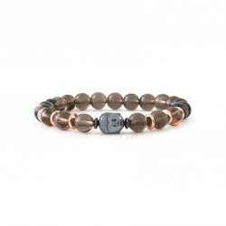 Smoky Quartz Cairngorm Bracelet Buddha protection bracelet by Elsa Lee Paris