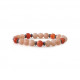 Bracelet Pierres de Soleil et Cornaline par Elsa Lee Paris. Bracelet chapelet et protecteur orange rouge