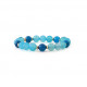 Bracelet Agate Bleu et Lapis Lazuli par ELSA LEE PARIS. Bracelet talisman Chakra et protecteur bleu